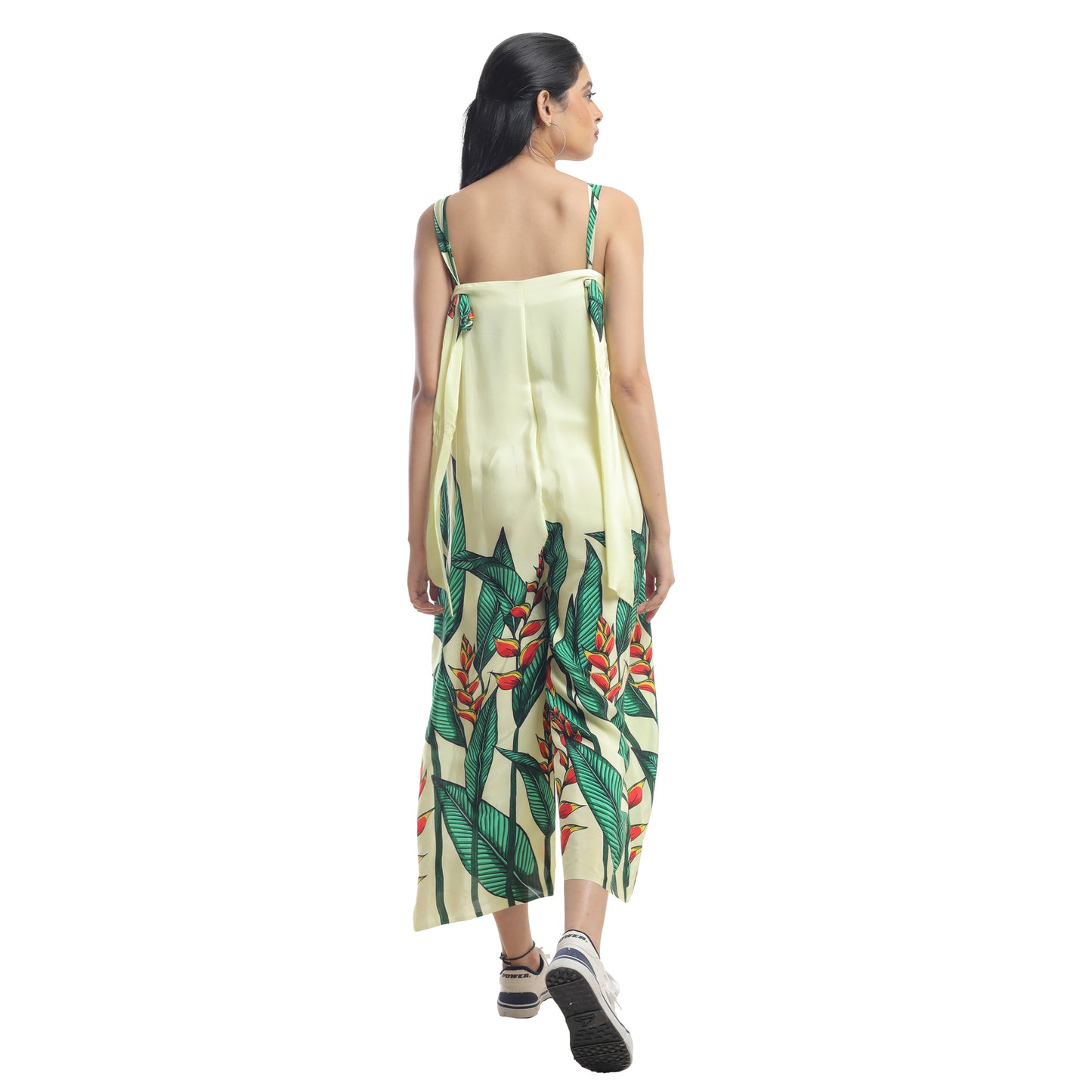 TROPICAL FLOWER PRINTED JUMPSUIT