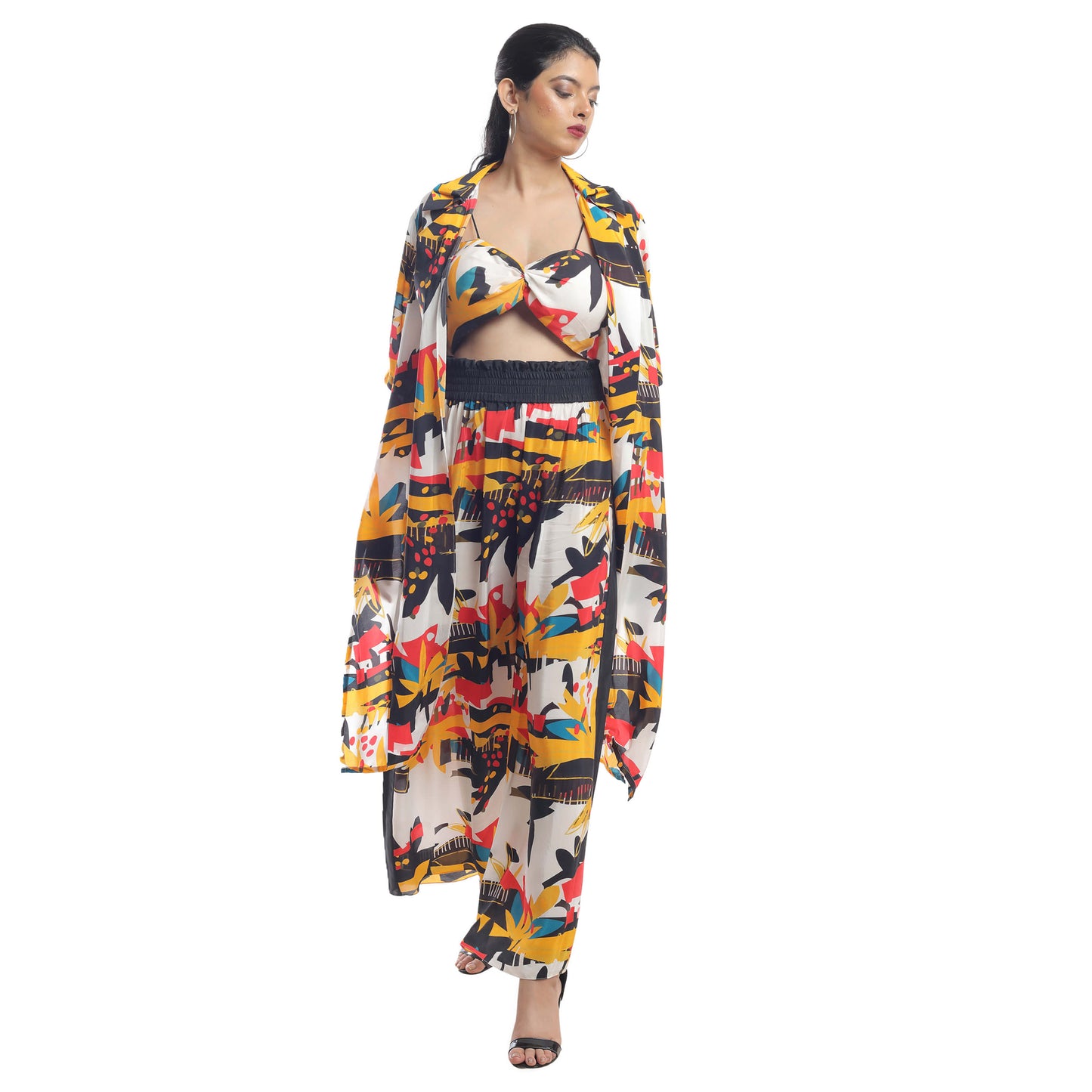 ARCHANA PURAN SINGH IN ABSTRACT FLORAL PRINTED COORD SET