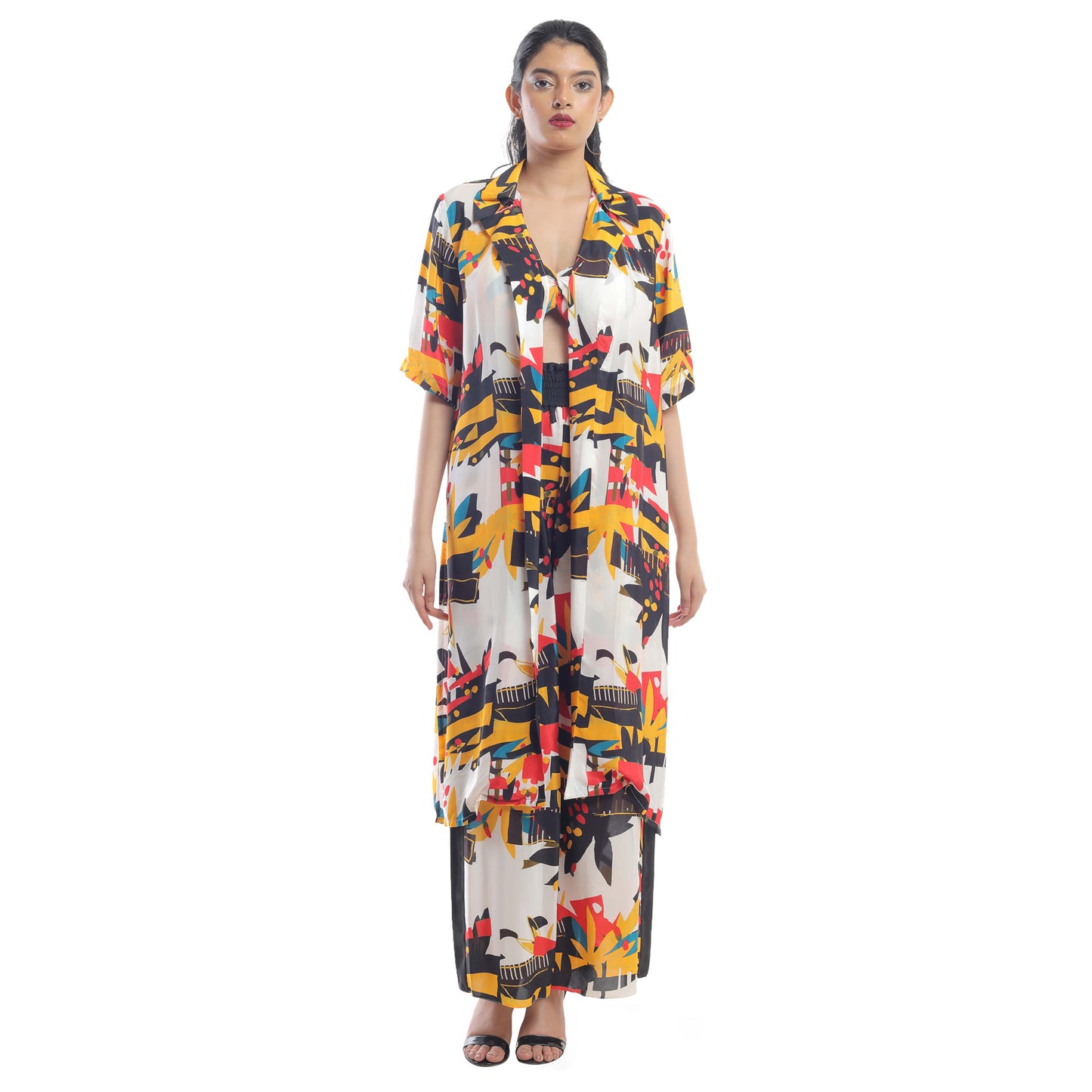 ARCHANA PURAN SINGH IN ABSTRACT FLORAL PRINTED COORD SET