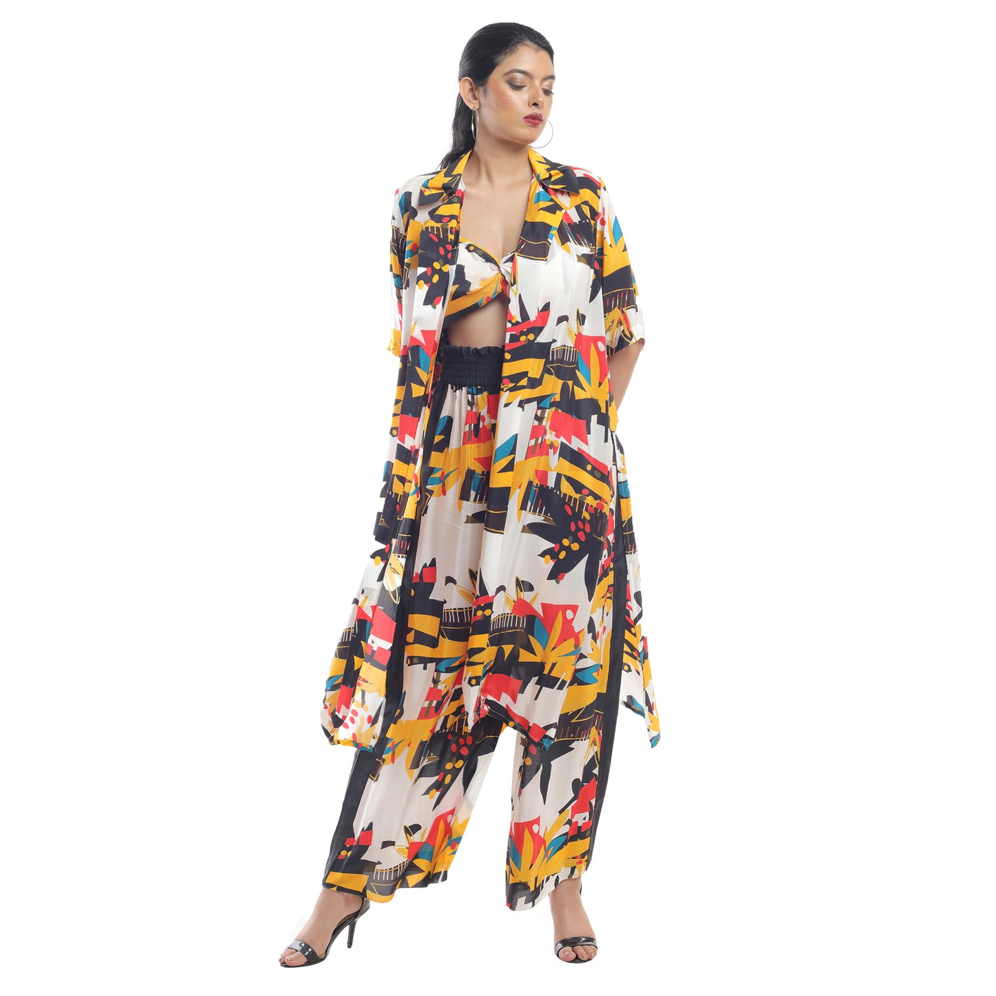 ARCHANA PURAN SINGH IN ABSTRACT FLORAL PRINTED COORD SET