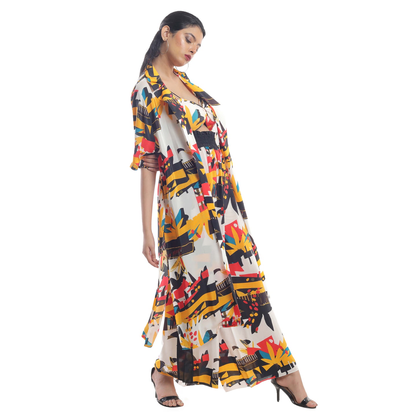 ARCHANA PURAN SINGH IN ABSTRACT FLORAL PRINTED COORD SET