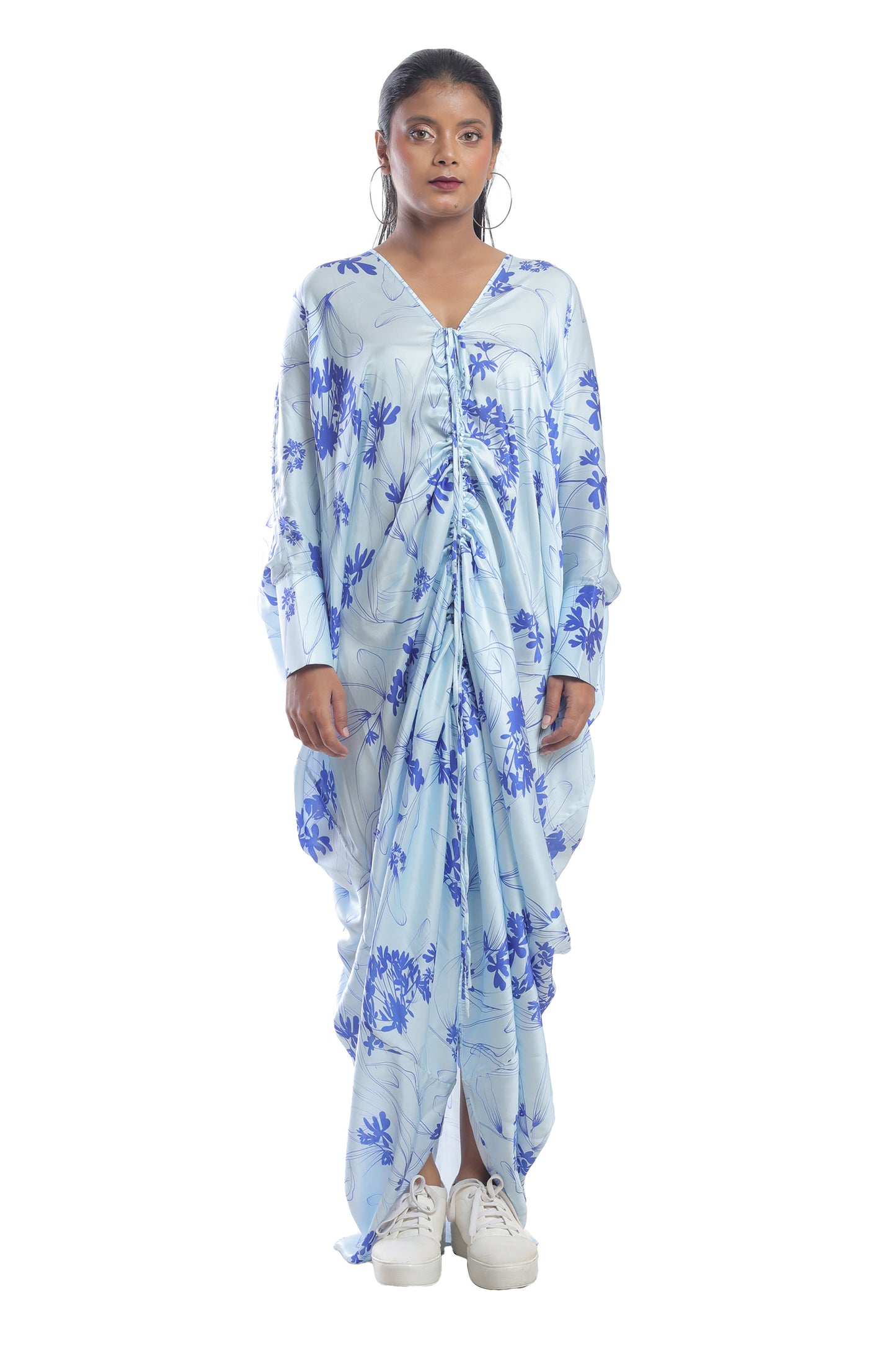 FLORAL PRINTED CREPE KAFTAN