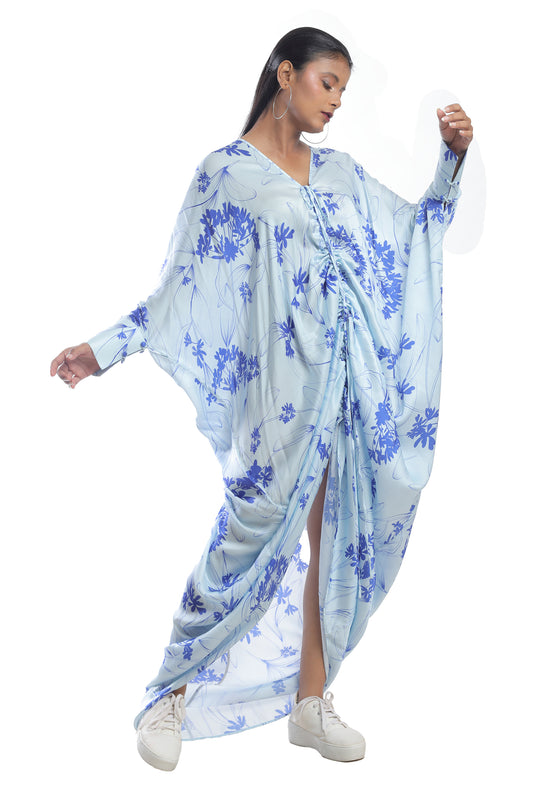 FLORAL PRINTED CREPE KAFTAN