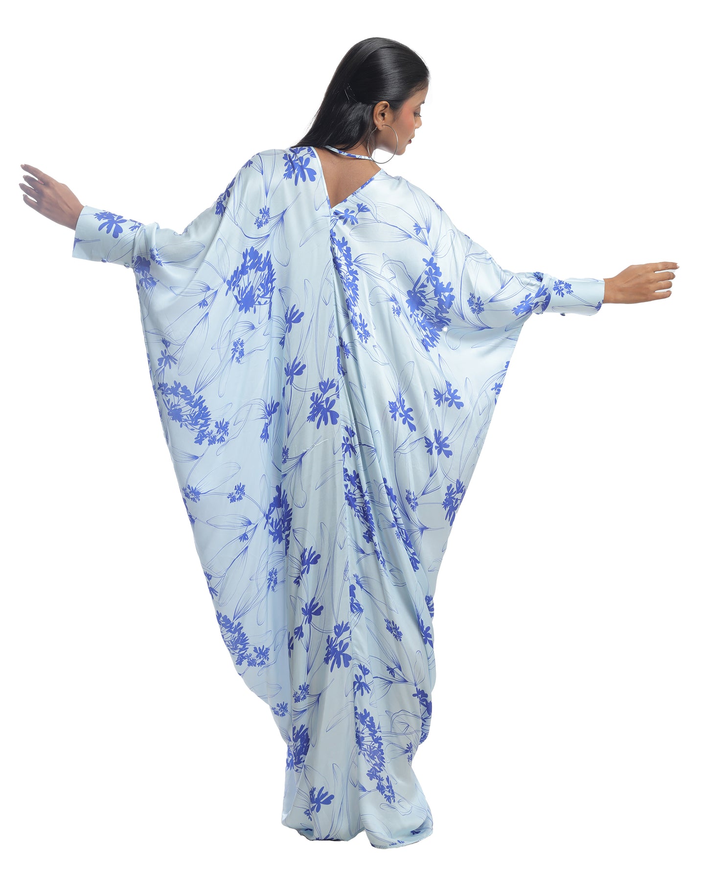 FLORAL PRINTED CREPE KAFTAN