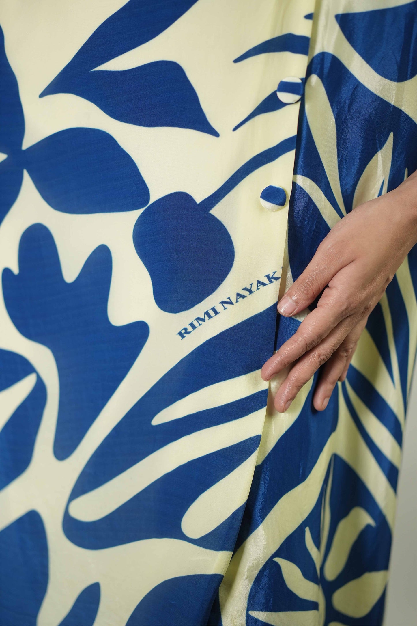 Abstract tropical graphic printed one shoulder dress
