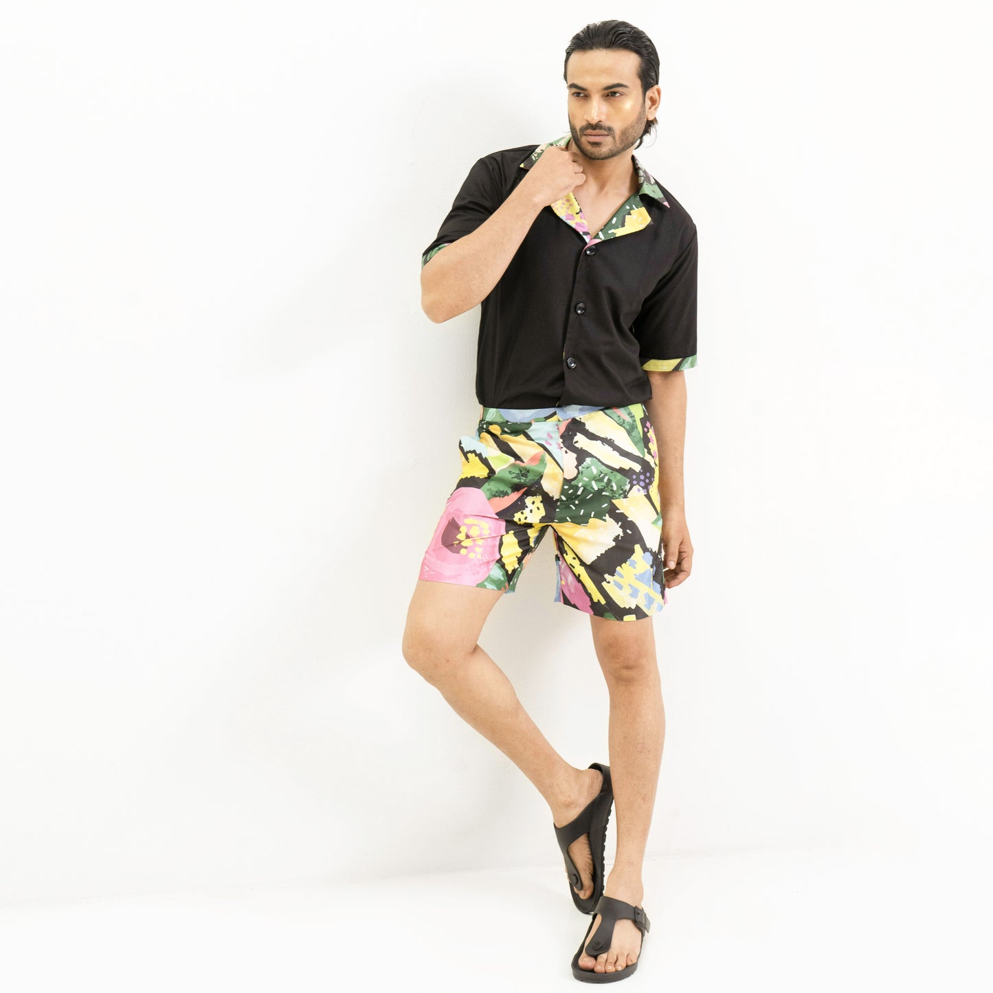 ASSORTED COLOURFUL FLORAL SHORTS WITH SHIRT