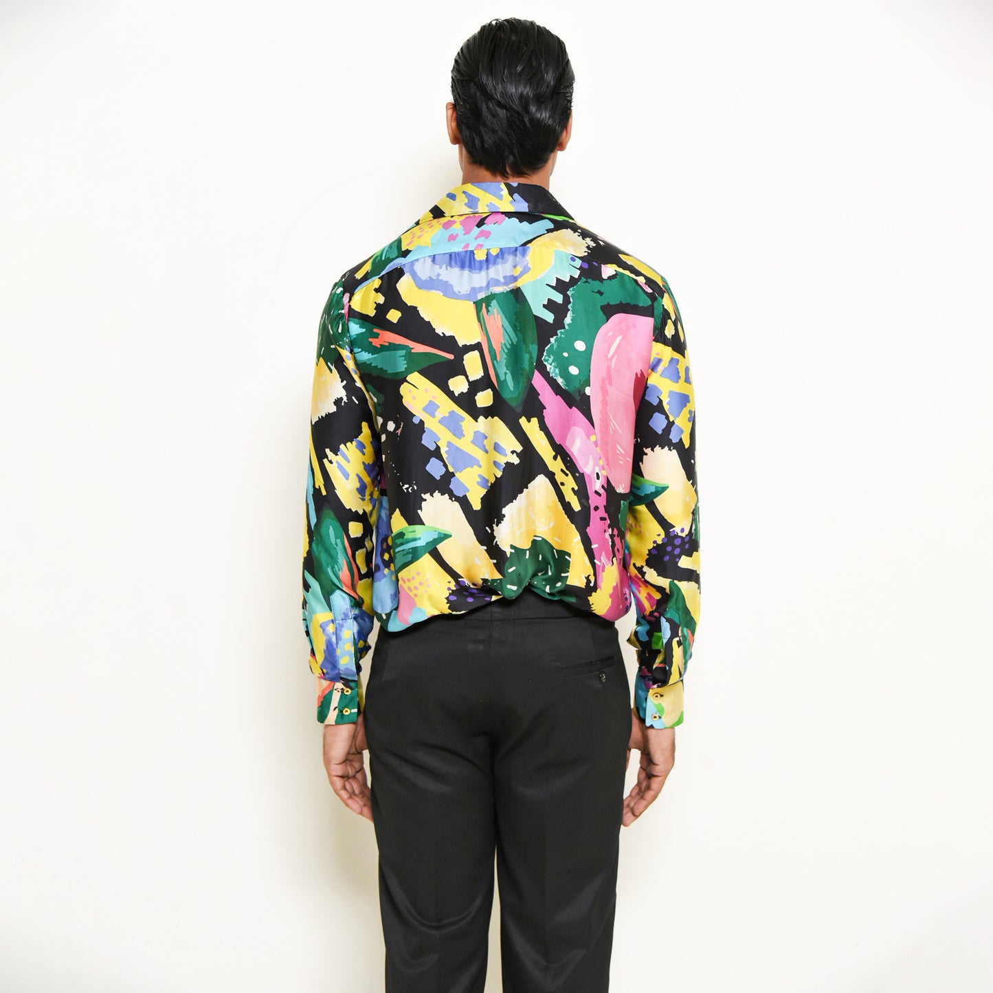 ASSORTED COLOURFUL ABSTRACT FLORAL PRINTED SHIRT