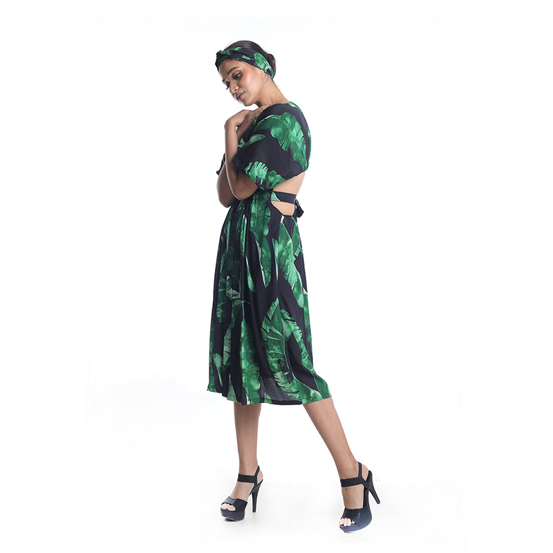 BANANA LEAF PRINTED DRESS