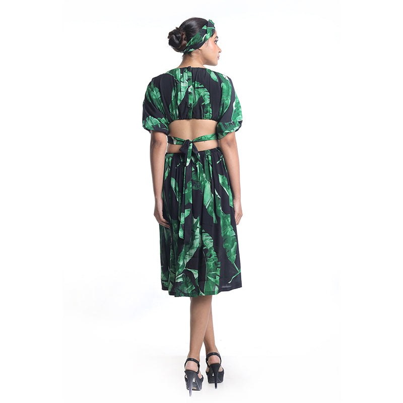 BANANA LEAF PRINTED DRESS