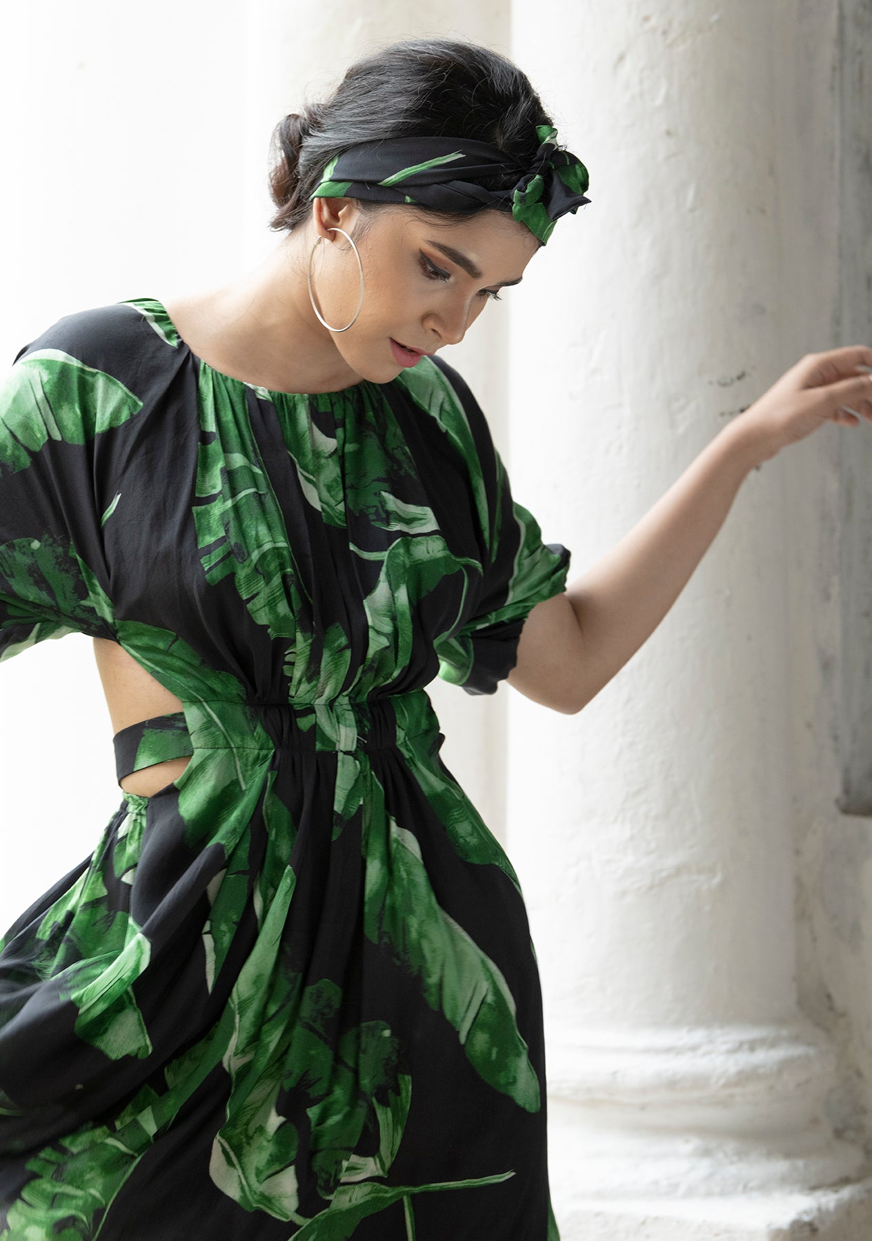 BANANA LEAF PRINTED DRESS